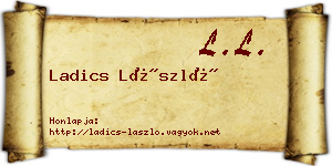 Ladics László névjegykártya
