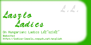 laszlo ladics business card